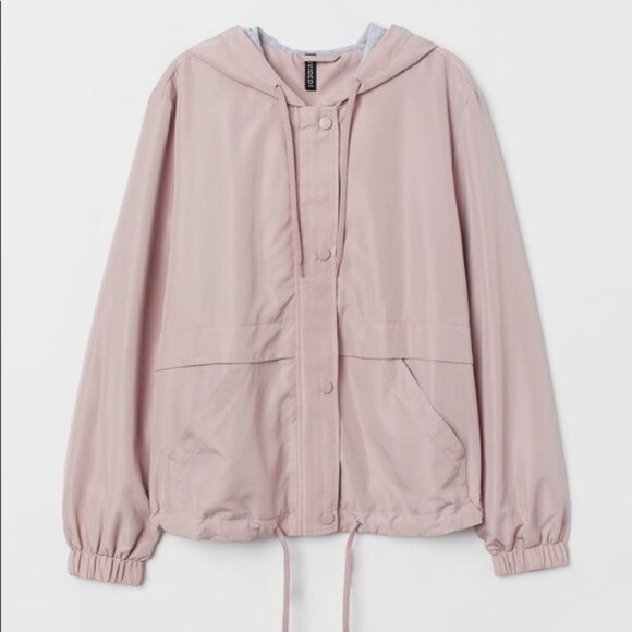H&M Millennial Pink Rain Jacket/Windbreaker - Picture 1 of 5